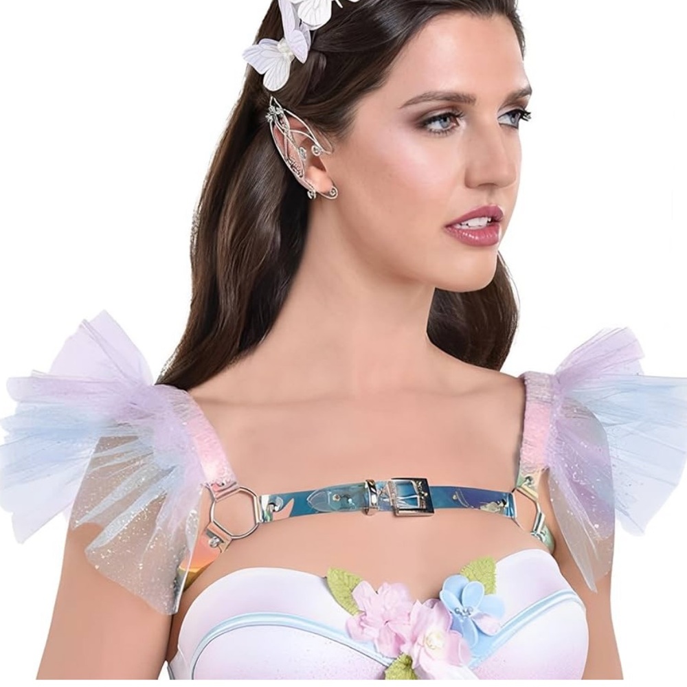 NWT Multicolor Fairy unicorn metallic Harness for Adults